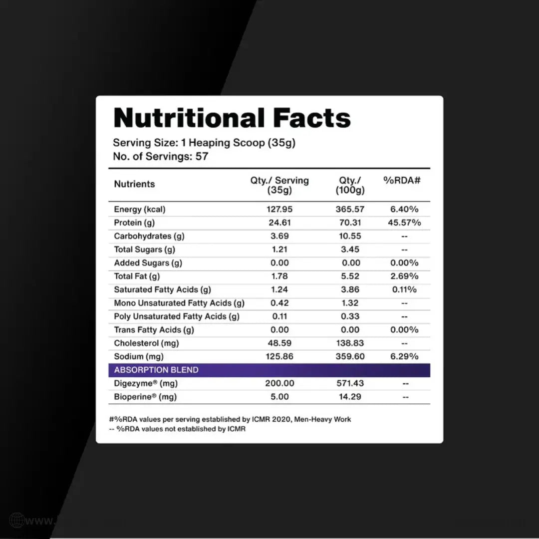 Sezpro Nutrition 100% Whey Protein - 2kg, Chocolate, 57 Serving, 24.6g Protein - Hold Strong Fitness & Nutrition