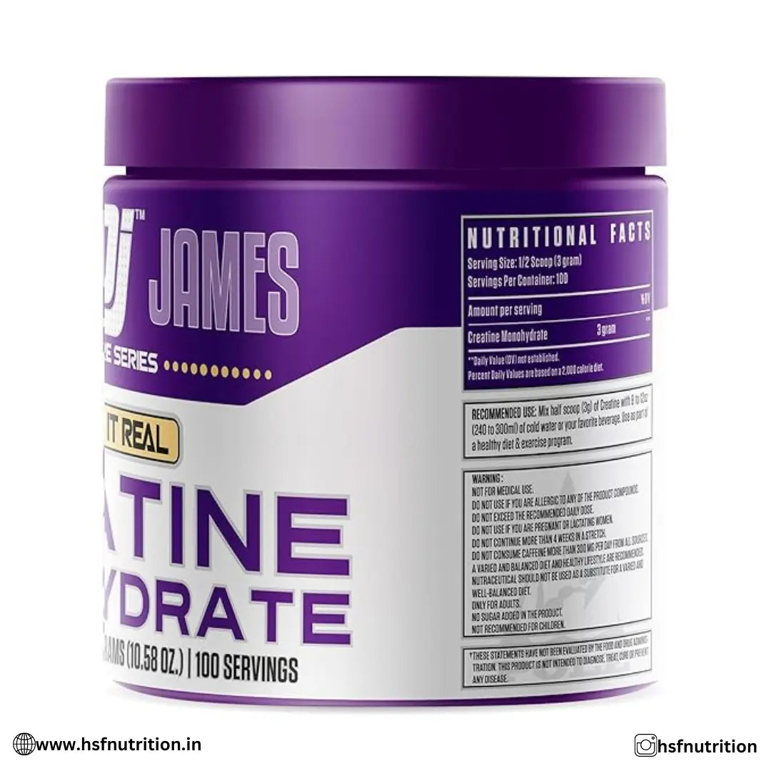 Dennis James DJ Creatine Monohydrate - 100 Servings, 300gm - Hold Strong Fitness & Nutrition
