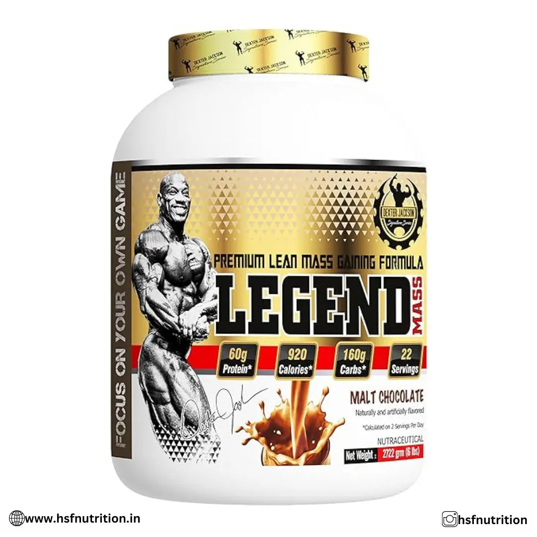 Dexter Jackson Legend Mass Gainer - Premium Lean Mass Gaining Formula - 2.7kg / 6 Lbs, Malt Chocolate - Hold Strong Fitness & Nutrition