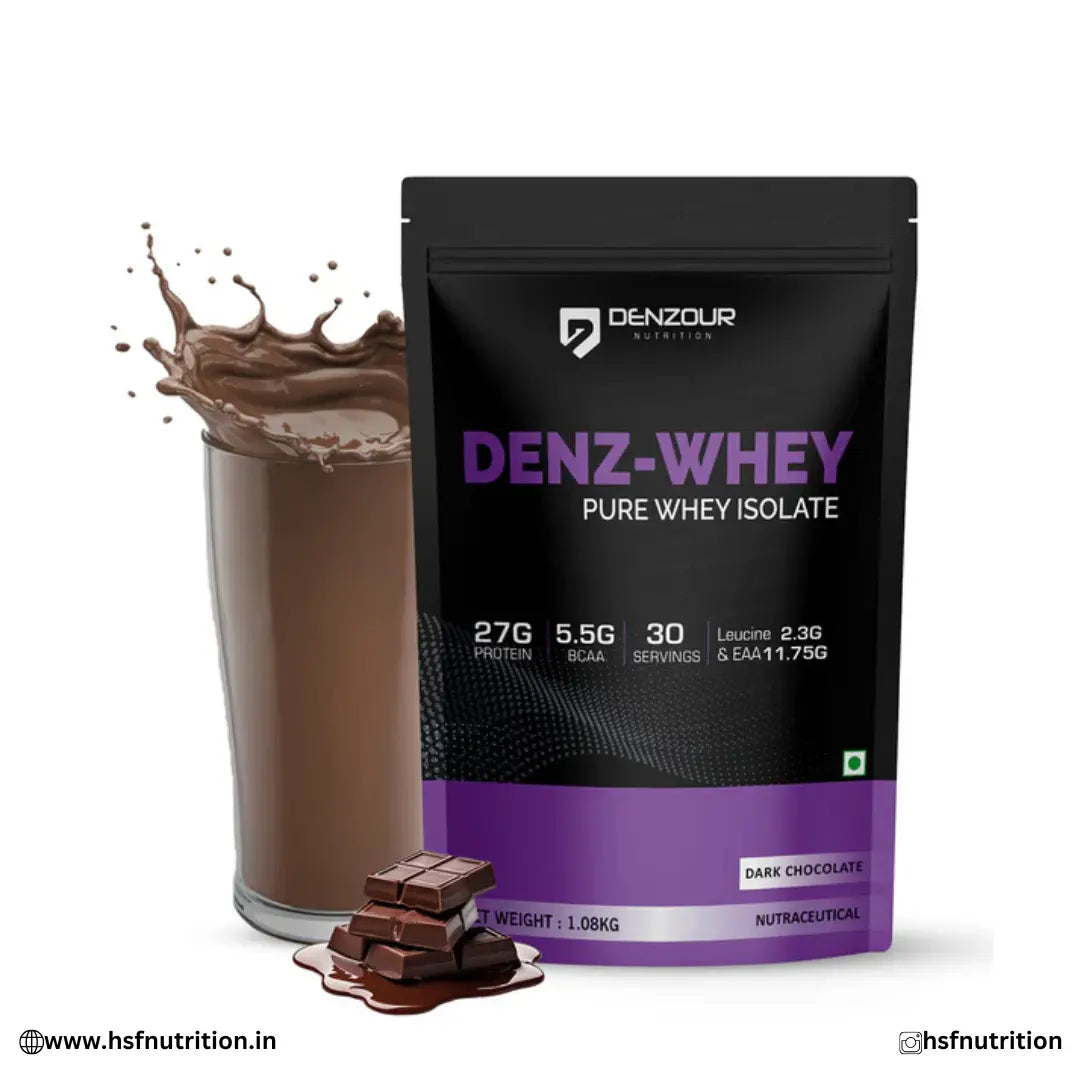 Denzour Nutrition Denz-Tech Whey Protein - 2Kg, 25g, 60 Sachet, Belgium Chocolate | Free Shaker Inside (Copy) Denzour Nutrition