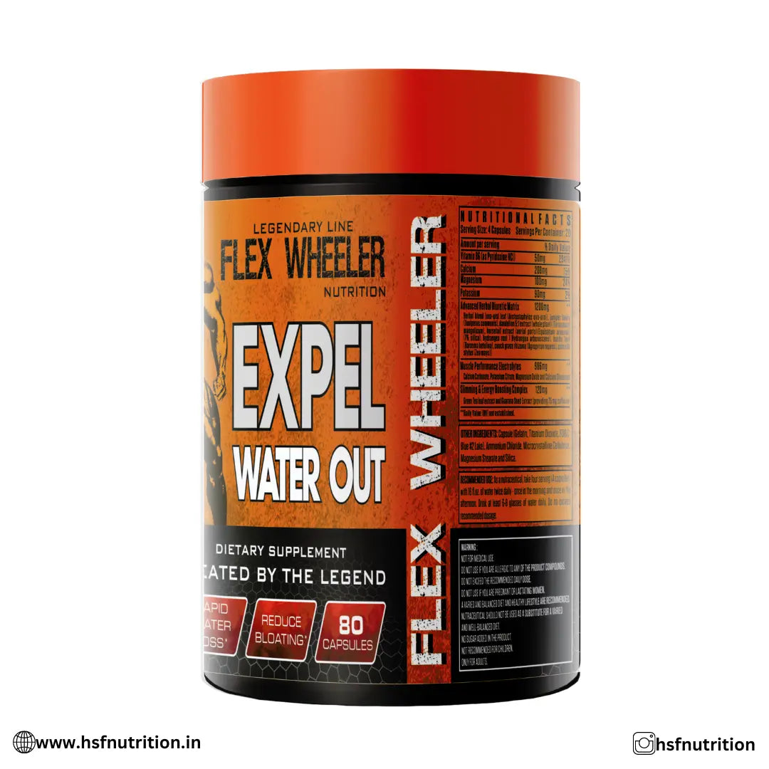 Flex Wheeler Nutrition Legendary Expel Water Out - 80 capsules - Hold Strong Fitness & Nutrition