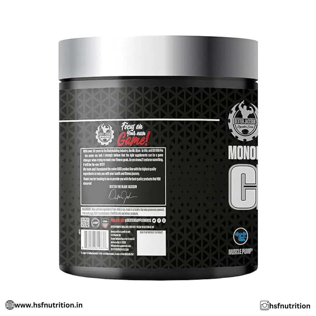 Dexter Jackson Creatine Monohydrate - 300g, 100 Servings, Unflavored - Hold Strong Fitness & Nutrition