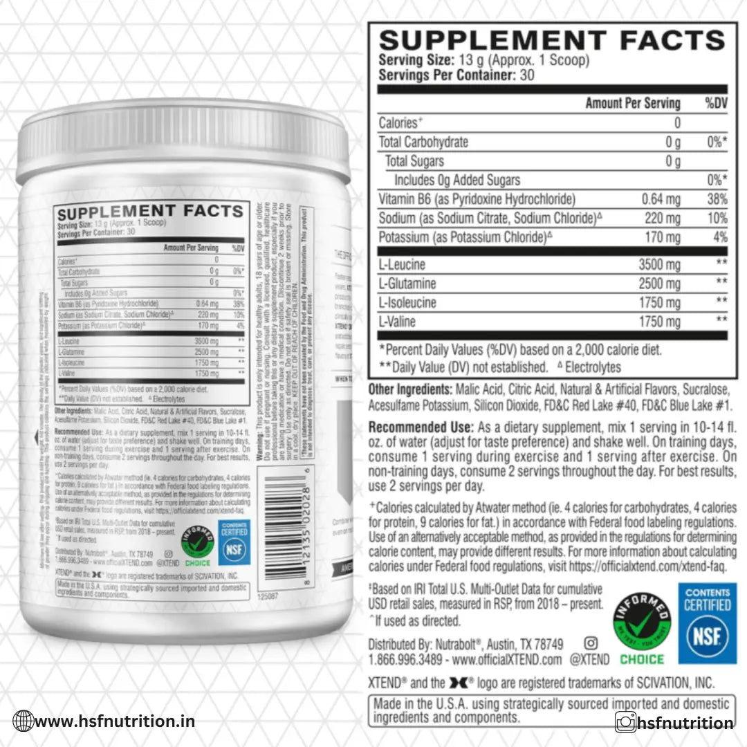 Scivation XTEND X Airheads Mystery BCAA - 30 Serving, 405 gm, USA Version, Candy - Hold Strong Fitness & Nutrition