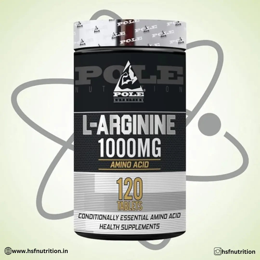 Pole Nutrition L-Arginine Essential Amino Acid 1000mg - 120 Tablets - Hold Strong Fitness & Nutrition