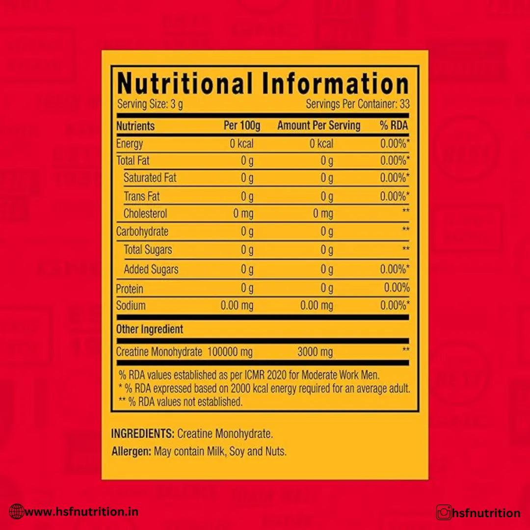 GNC Pro Performance Pure Micronized Creatine Monohydrate  - 100 gm, 33 Serving, Unflavoured - Hold Strong Fitness & Nutrition