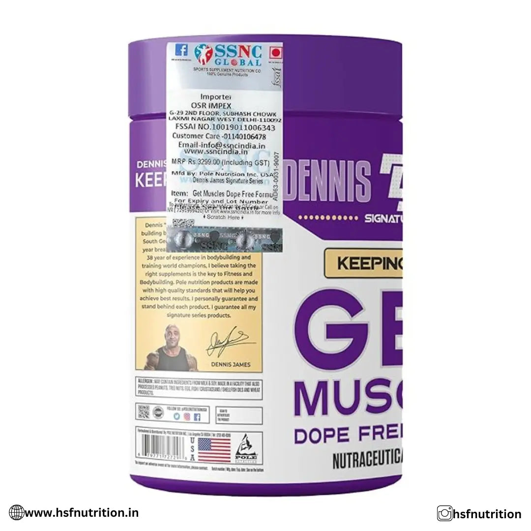 Dennis James DJ Get Muscles - 120 Tablets - Hold Strong Fitness & Nutrition