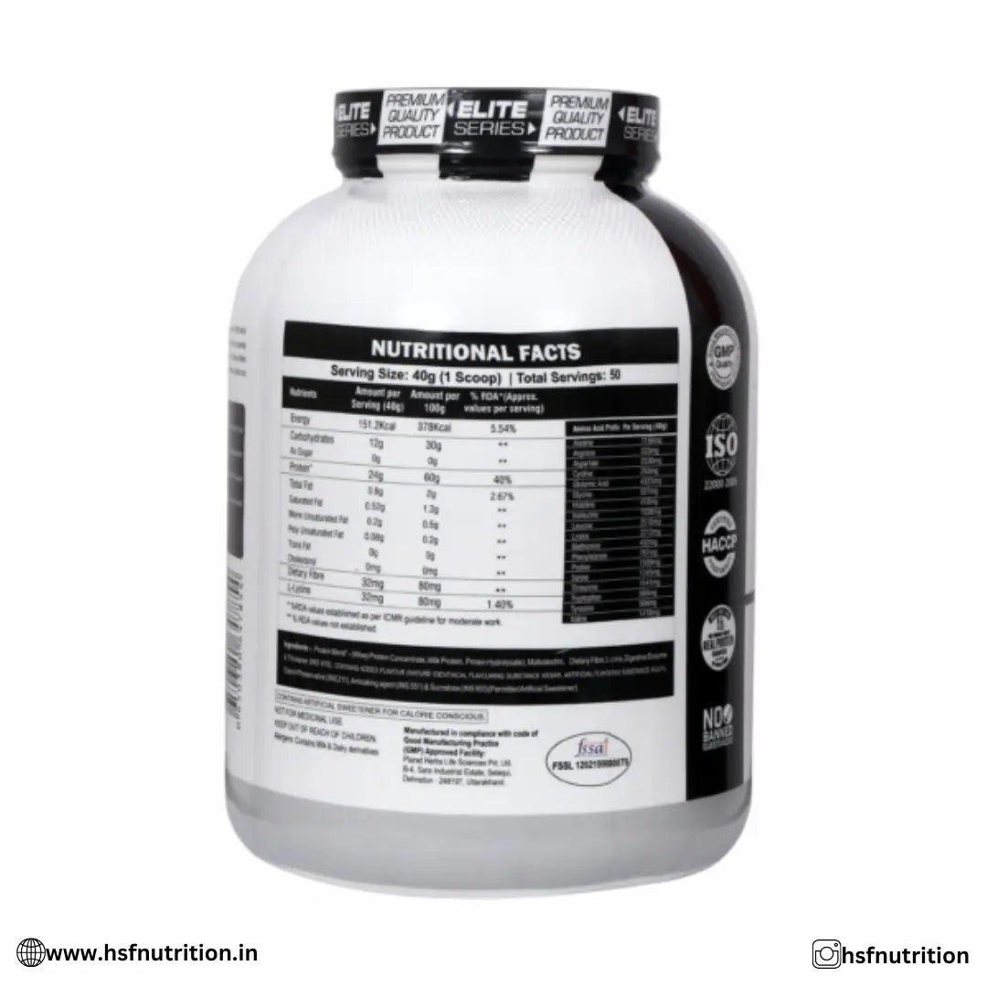 TENABZ Hyper Whey - Premium Whey Protein - 2kg, 24gm, Kesar Kulfi - Hold Strong Fitness & Nutrition