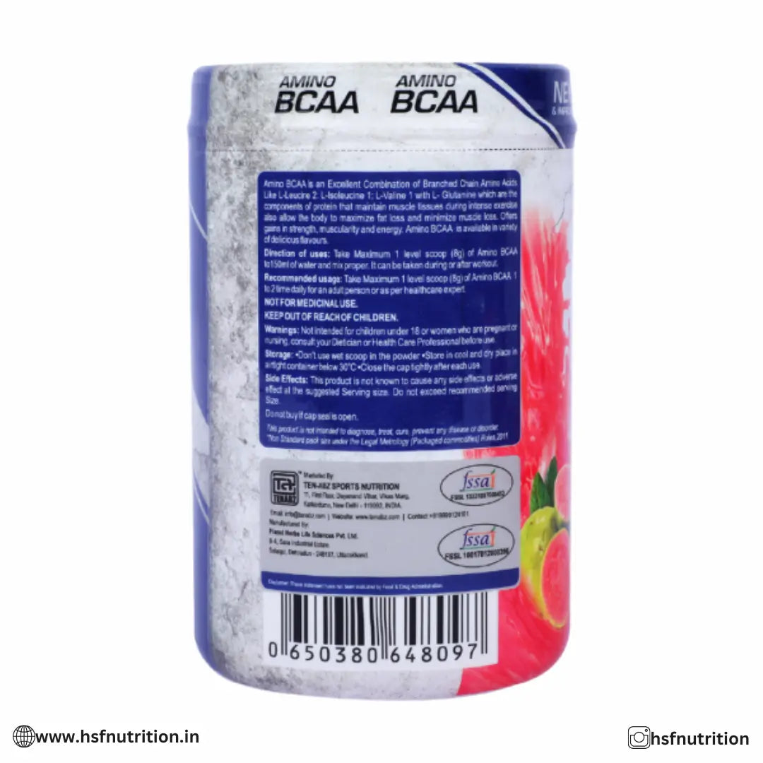 TENABZ AMINO BCAA - 30 Serving, 240g - Hold Strong Fitness & Nutrition