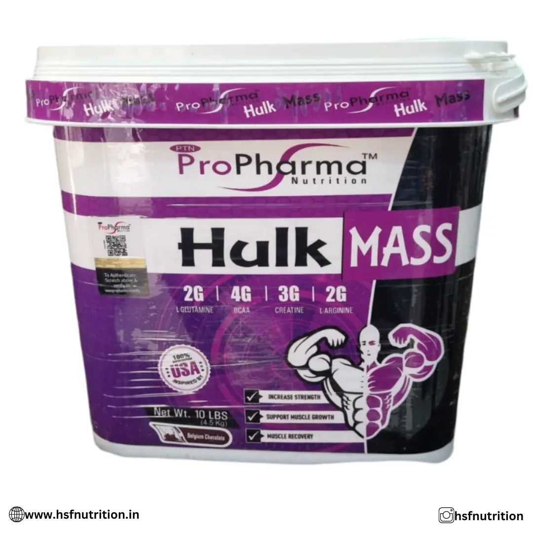 ProPharma Hulk Mass Gainer - 4.5 kg, 10 Lbs, Chocolate - Hold Strong Fitness & Nutrition