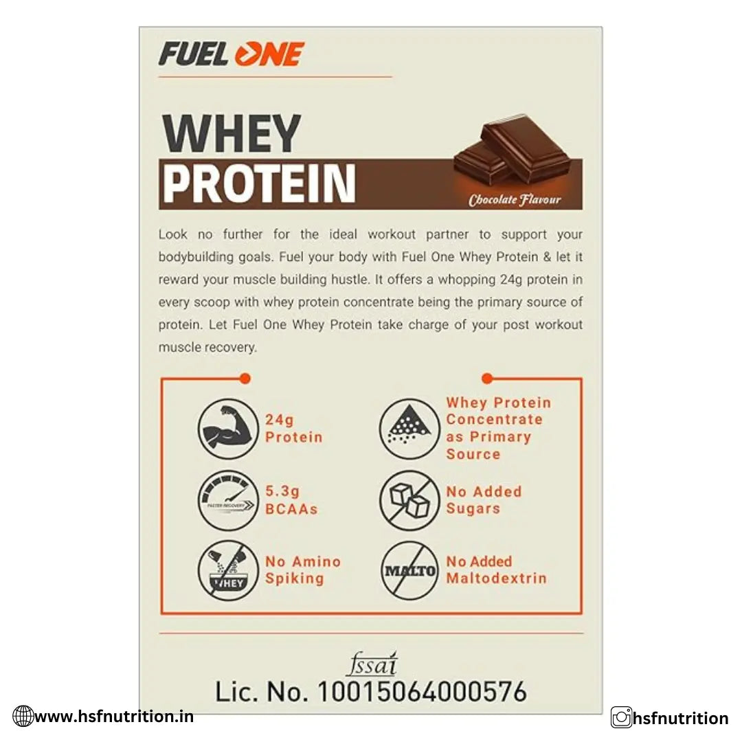 MuscleBlaze MB Fuel One Whey Protein - 2kg, Chocolate, 24g Protein - Hold Strong Fitness & Nutrition