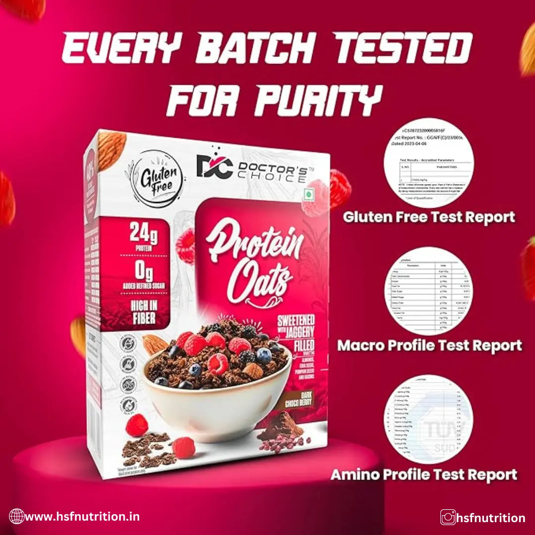 Doctors Choice High Protein DC Oats - 750 gm - HSFNUTRITION.IN