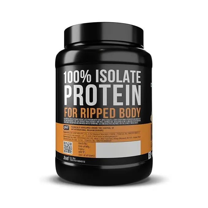 QNT ISO Ripped Whey Protein Isolate - 1kg  | 32g Pure Whey Isolate per Serving With L-Carnitine & CLA - Hold Strong Fitness & Nutrition