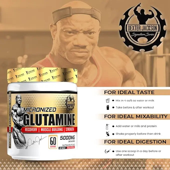 Dexter Jackson Glutamine 5000mg - 60 Servings, 300gm - Hold Strong Fitness & Nutrition