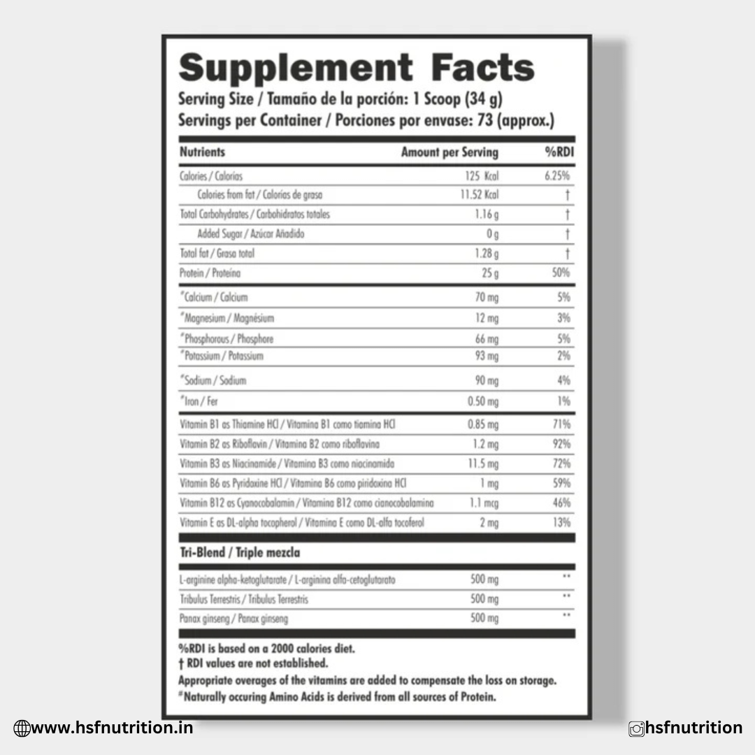 Anabolic Research TRI Whey Fusion - 2.4 kg | 25g Protein, Cookies & Cream | Enriched with L-Arginine AKG, Tribulus & Ginseng Anabolic Research
