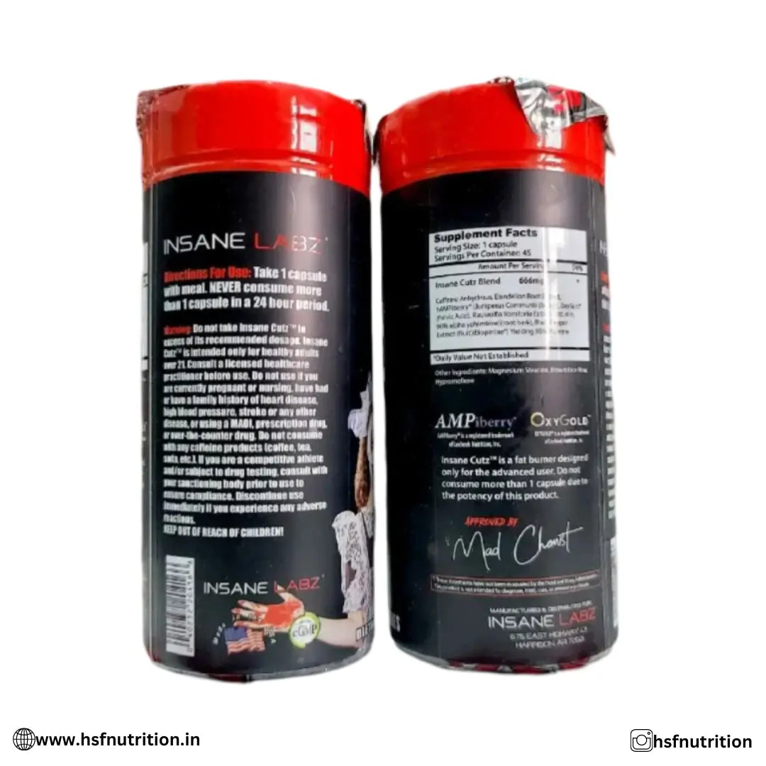Insane Labz Cutz (Murder Your Fat Cells) - 45 Capsules - Hold Strong Fitness & Nutrition