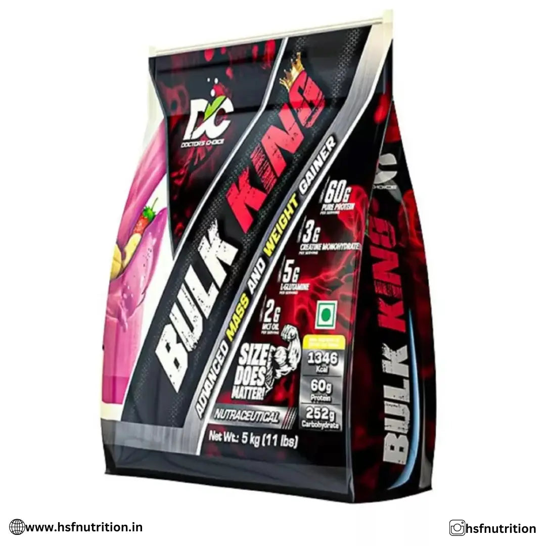 Doctors Choice DC Bulk King Advanced Mass & Weight Gainer - 5 Kg - Hold Strong Fitness & Nutrition