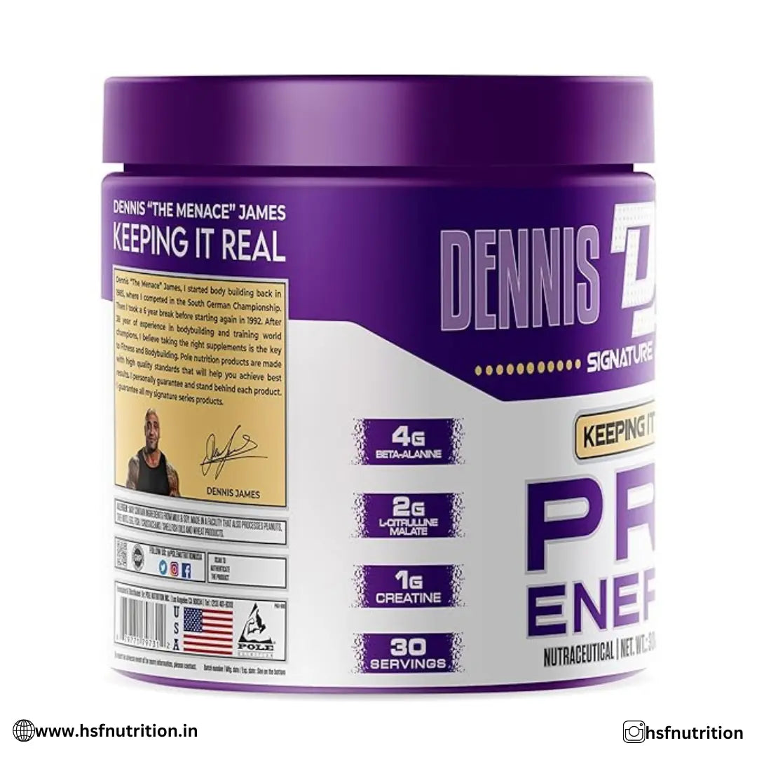 Dennis James DJ Pre Energy PreWorkout - 30 Servings, Watermelon, 300g - Hold Strong Fitness & Nutrition