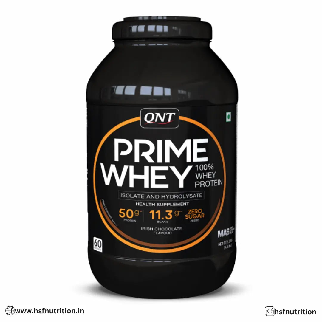 QNT Prime Whey Protein Powder - 2 Kg, 55 Servings, 25gm - Hold Strong Fitness & Nutrition