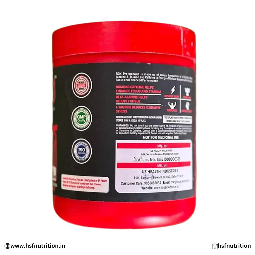 Muscle Doctor RDX Panther PreWorkout EAA BCAA - 60 Serving, 300 g Muscle Doctor