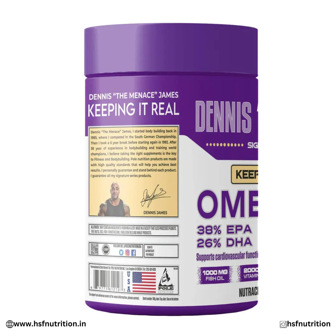 Dennis James DJ Omega-3 Fish Oil - 180 Softgels Dennis James