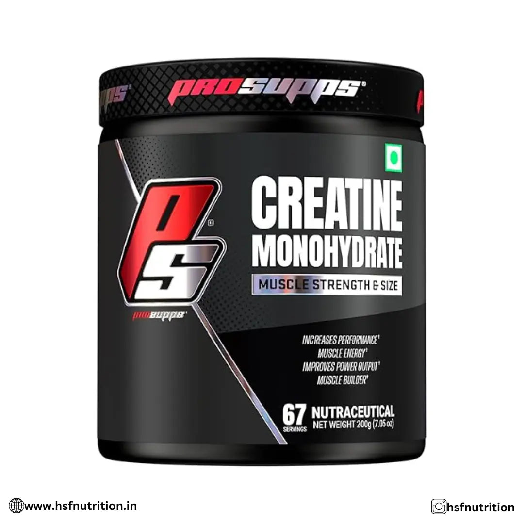 PS PROSUPPS Creatine Monohydrate Preworkout - 67 Serving, Unflavoured, 200gm - Hold Strong Fitness & Nutrition