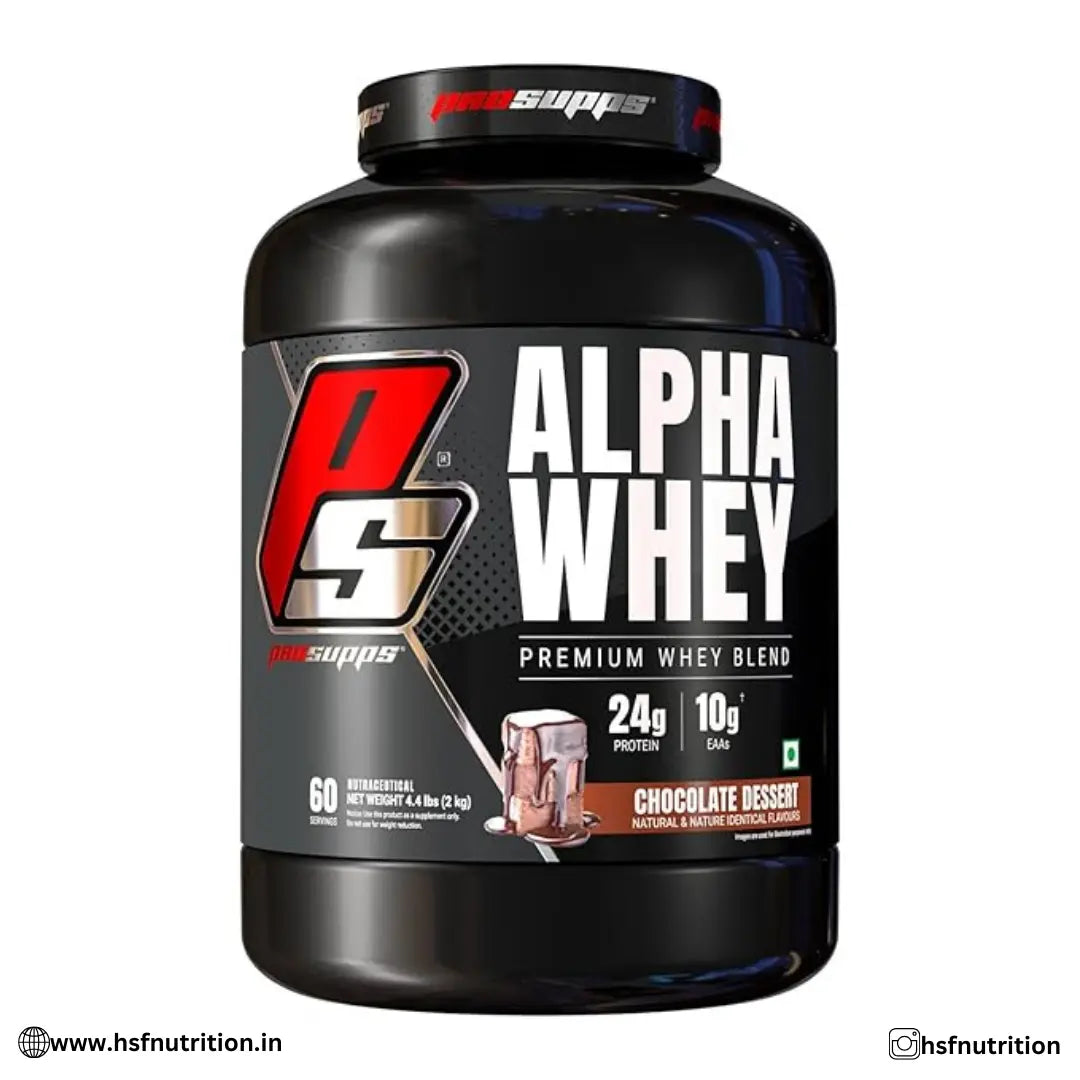 PS PROSUPPS Alpha Whey Protein - 24G Protein, 2Kg, Chocolate Dessert - Hold Strong Fitness & Nutrition
