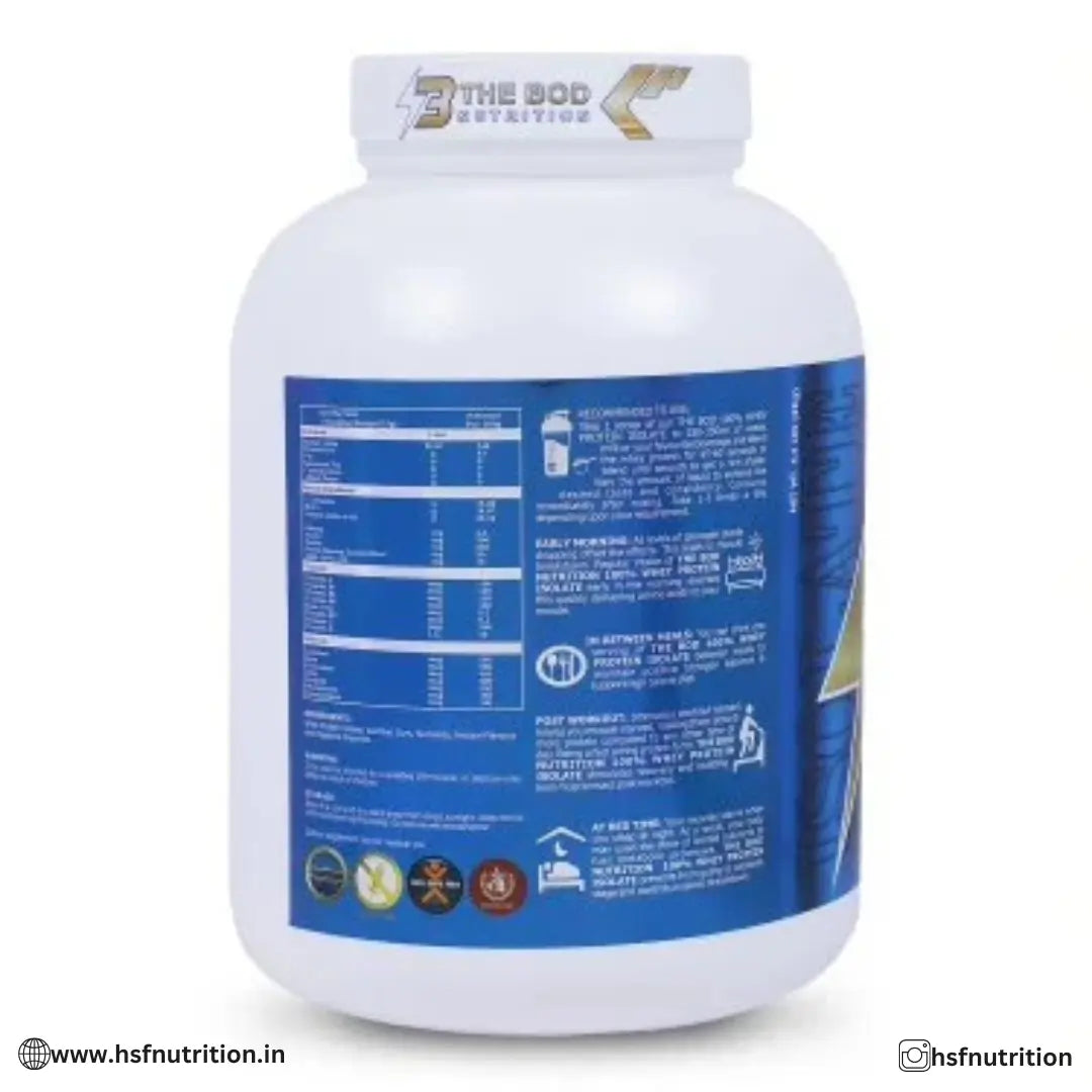 The Bod Nutrition 100% Whey Isolate -  2kg, 25gm, Rich Chocolate The Bod Nutrition