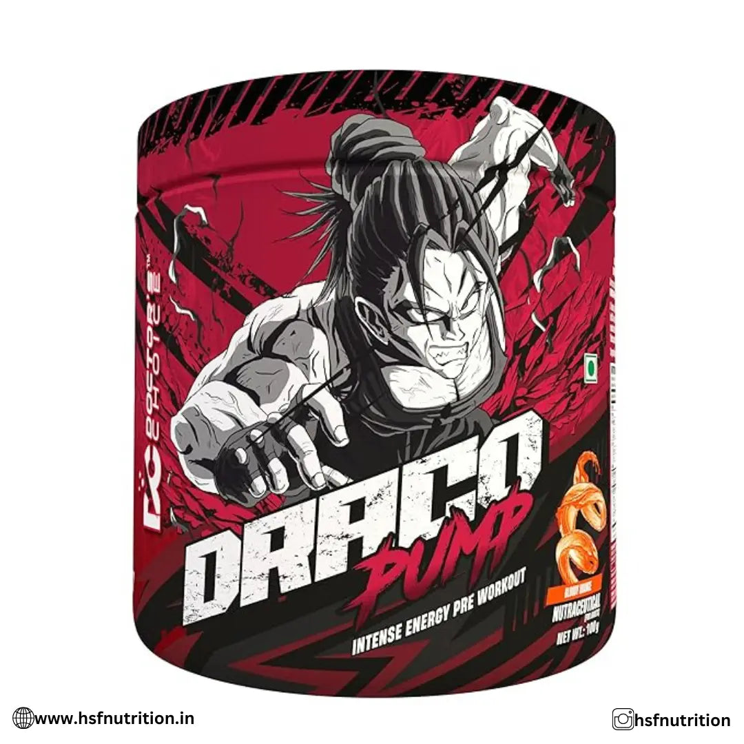 DOCTORS CHOICE DC PreWorkout Draco Pump - 20 Serving, 100gm, Bloody Orange - Hold Strong Fitness & Nutrition