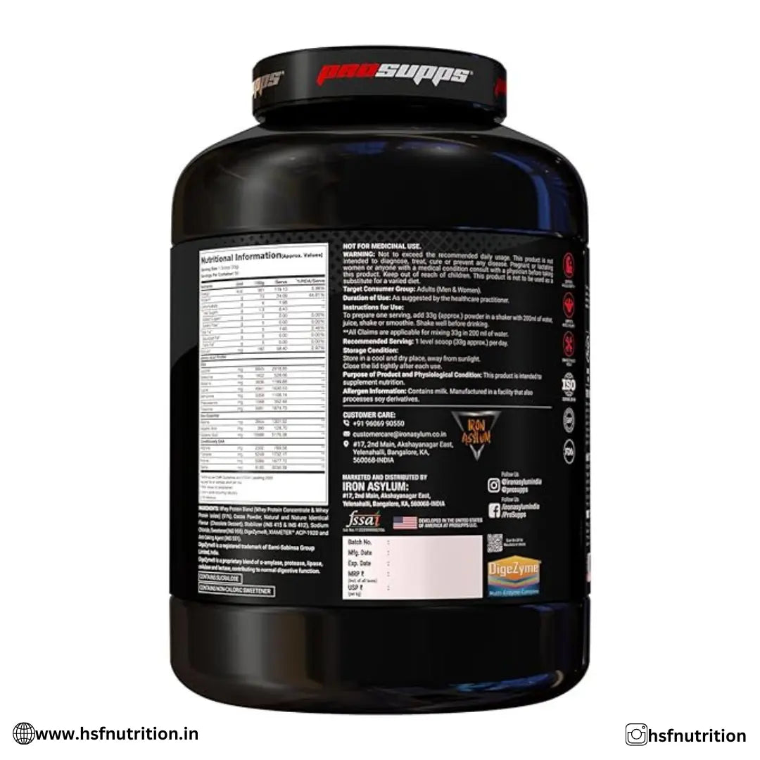 PS PROSUPPS Alpha Whey Protein - 24G Protein, 2Kg, Chocolate Dessert - Hold Strong Fitness & Nutrition