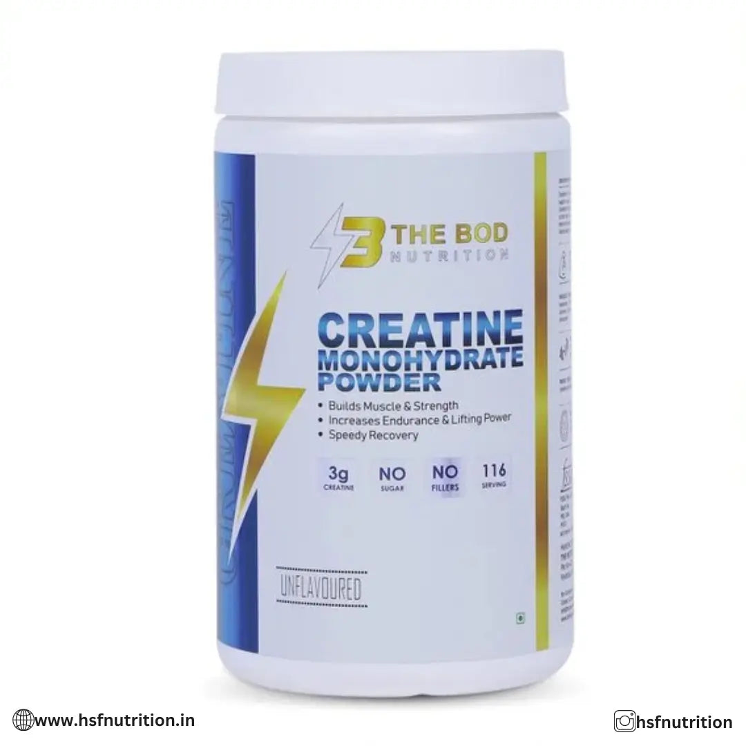 The Bod Nutrition Creatine Monohydrate - 350g, 116 Serving, Unflavored The Bod Nutrition