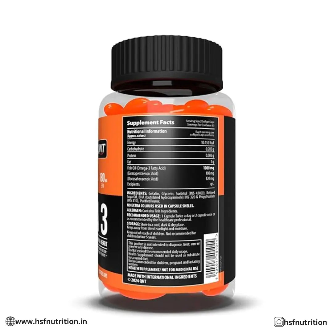 QNT Omega 3 1000mg  - 60 Softgels - Hold Strong Fitness & Nutrition