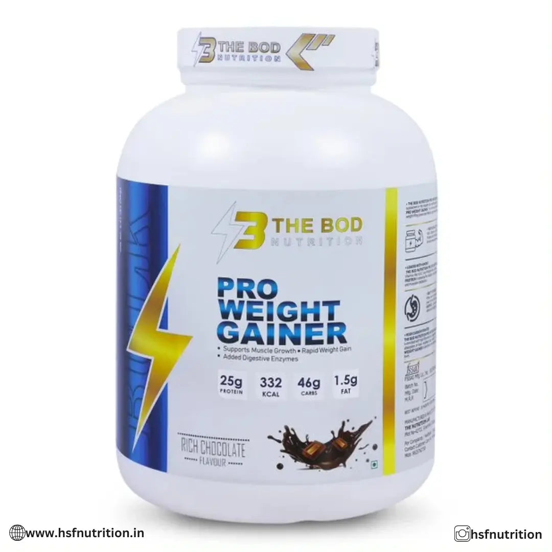 The Bod Nutrition Pro Weight Gainer – 3kg, 25gm, Rich Chocolate The Bod Nutrition