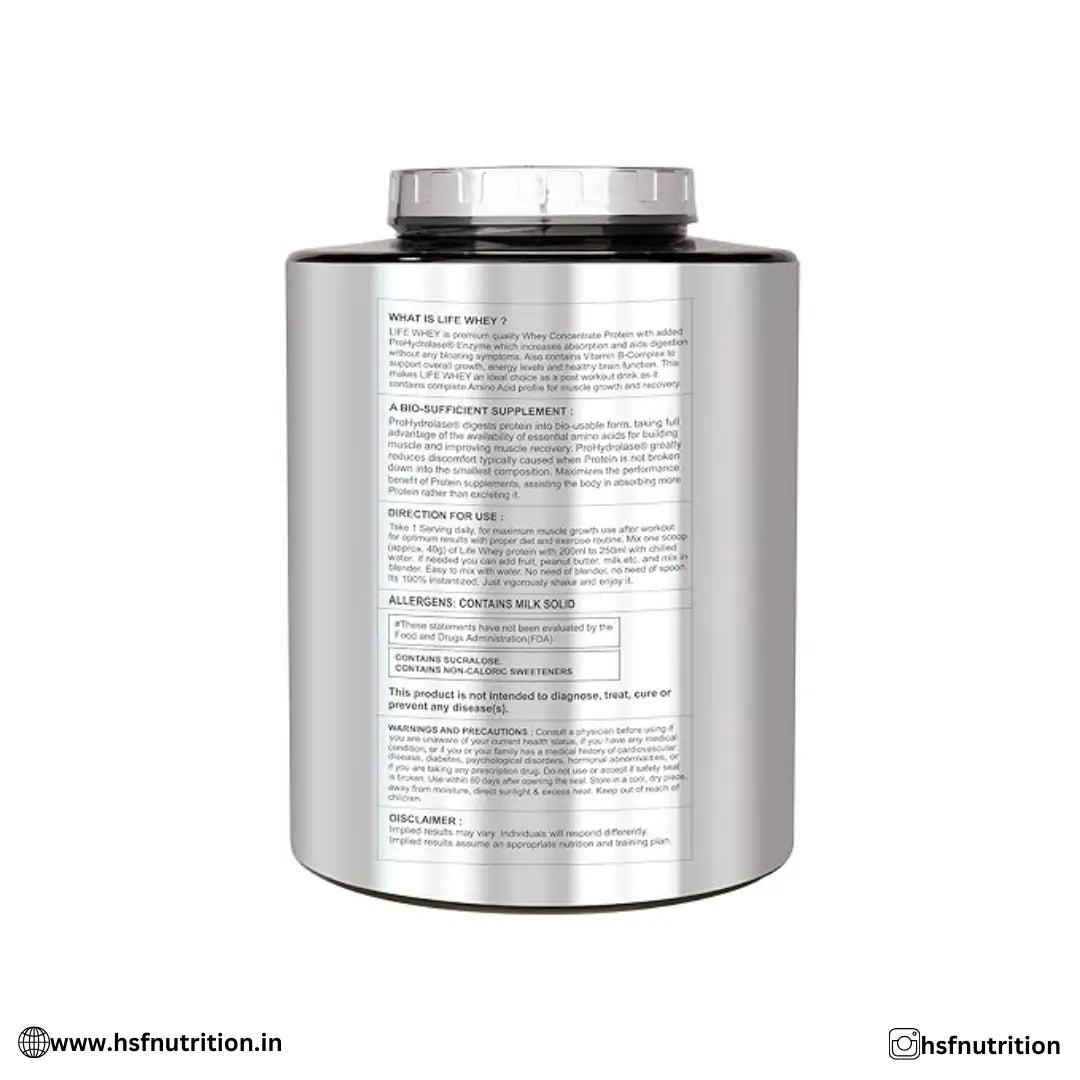 DIVINE NUTRITION Life Whey Protein - 30g Protein, 50 Servings, 2Kg, American Ice-Cream - Hold Strong Fitness & Nutrition