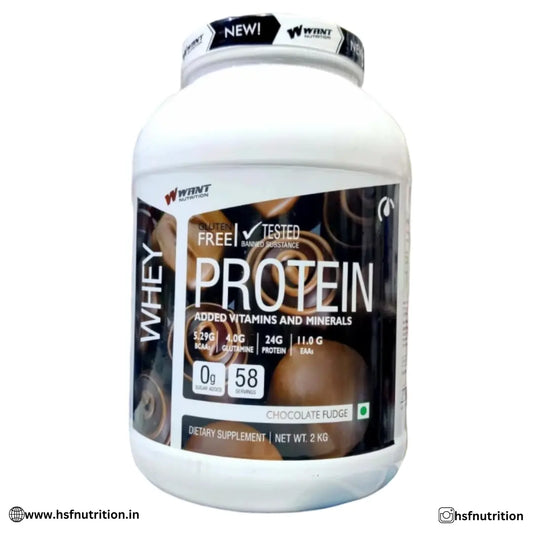 Want Nutrition Whey Protein - 2kg, Chocolate Fudge, 24 gm Protein - Hold Strong Fitness & Nutrition