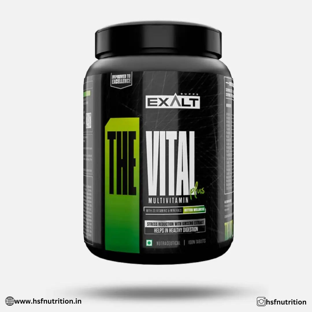 EXALT SUPPS The Vital Multivitamins - 100 Tablets,  25 Vitamin & Minerals - Hold Strong Fitness & Nutrition