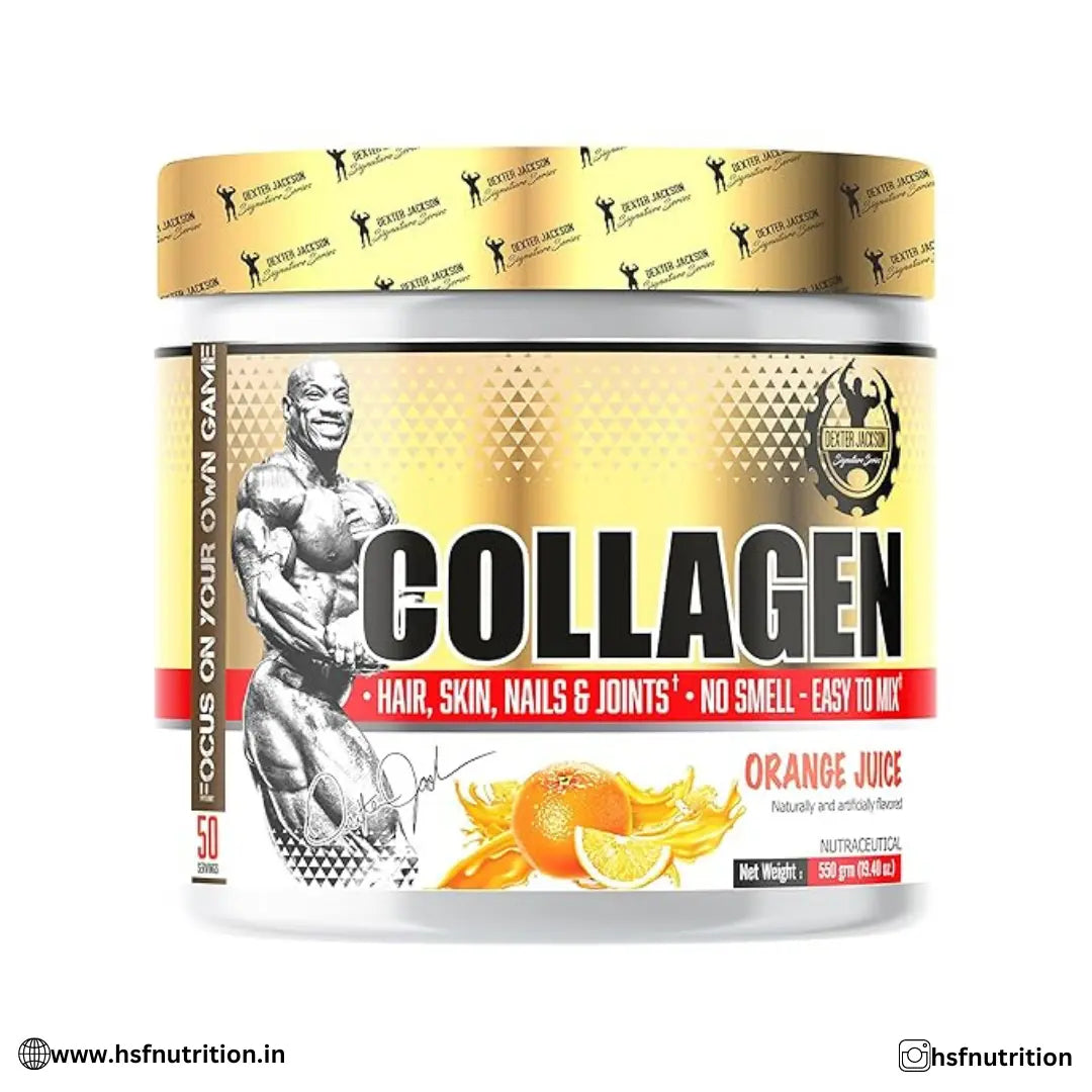 Dexter Jackson Collagen - 50 Servings, 550 gm, Orange Juice - Hold Strong Fitness & Nutrition