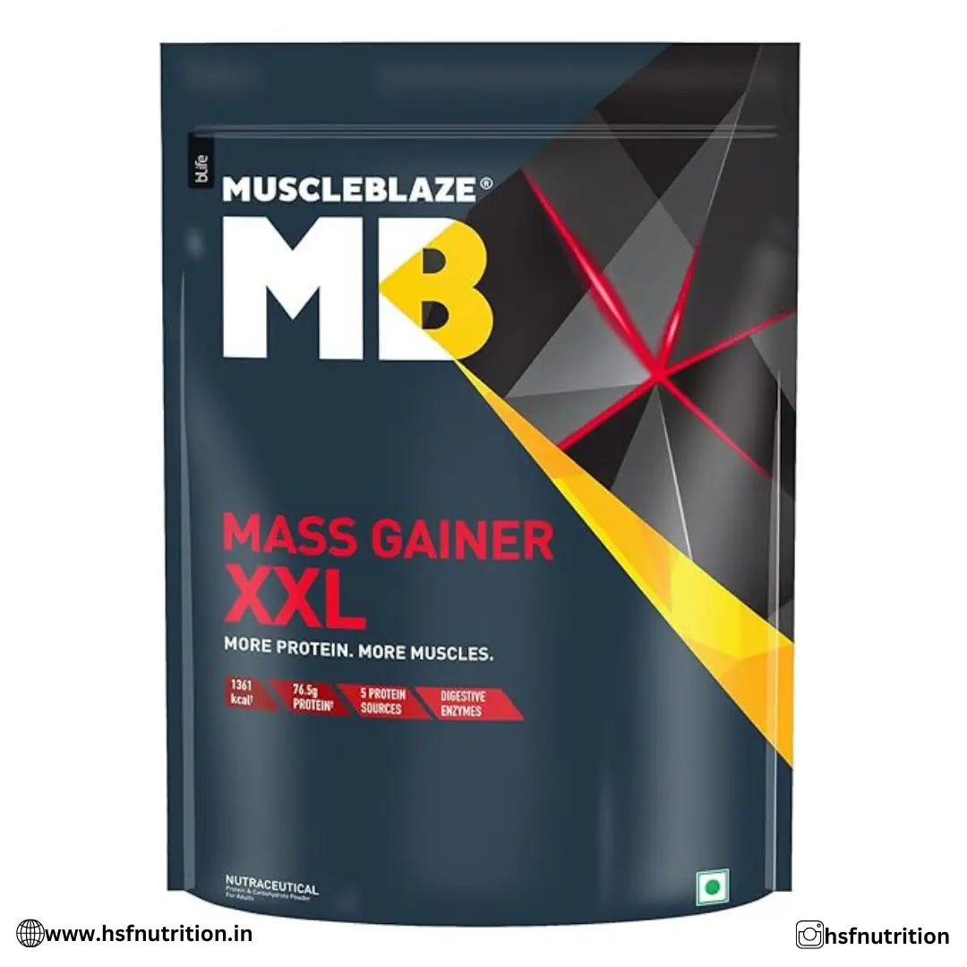 MuscleBlaze MB Super Gainer Xxl  - 1kg, Chocolate - Hold Strong Fitness & Nutrition
