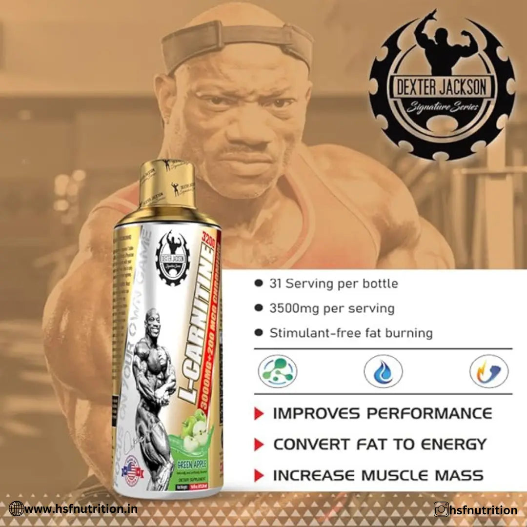 Dexter Jackson L-Carnitine Liquid - 473 ml, 31 Servings, Green Apple - Hold Strong Fitness & Nutrition