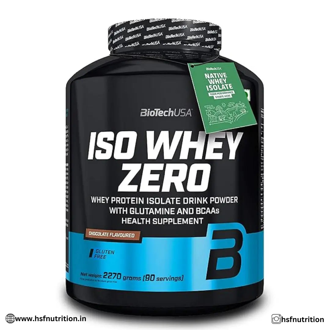 BioTechUSA Iso Whey Zero - 2.27kg, 90 Serving, Chocolate - Hold Strong Fitness & Nutrition