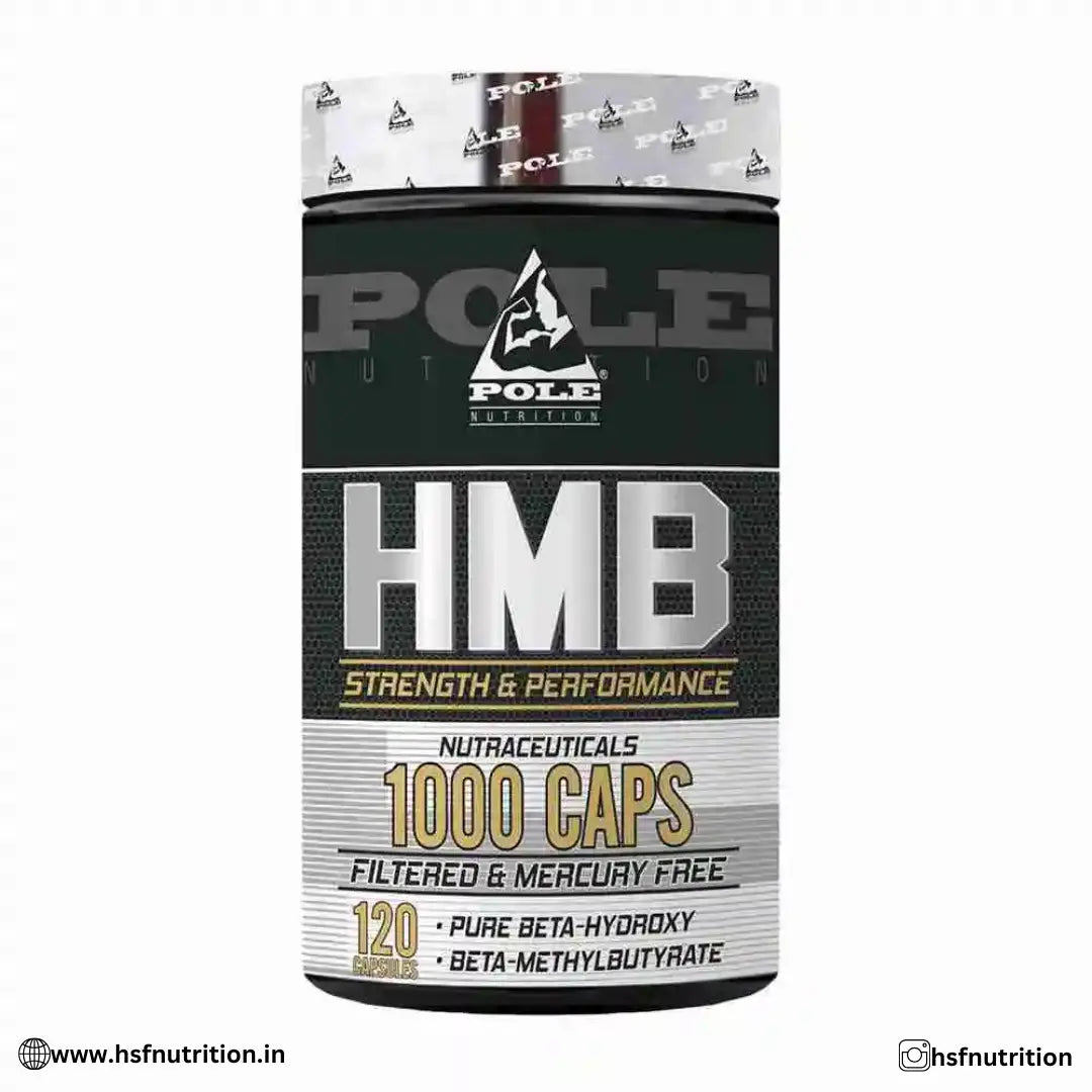 Pole Nutrition HMB Strength and Performance - 120 Capsules | Pure Beta-Hydroxy for Heart Health Support - Hold Strong Fitness & Nutrition