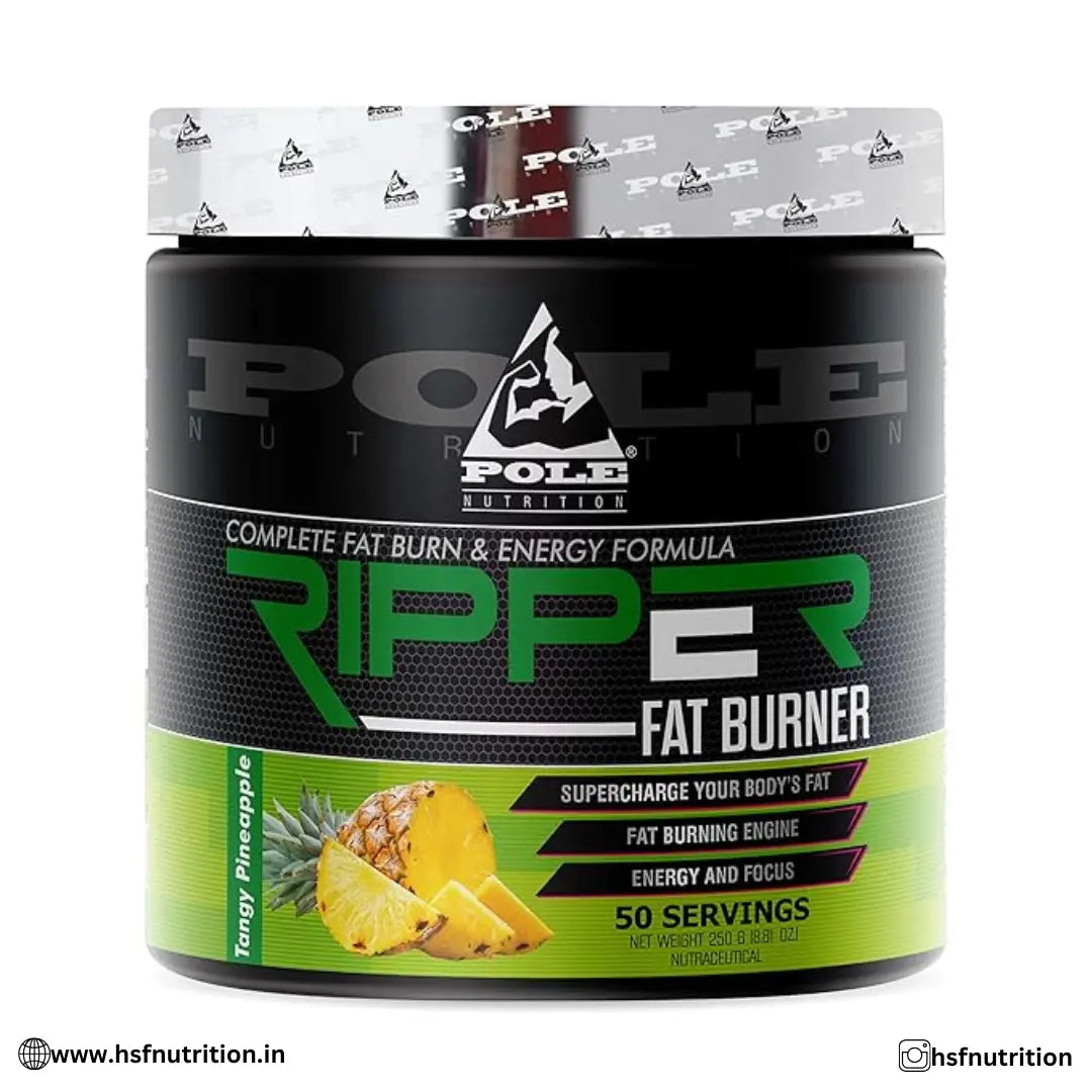 Pole Nutrition Ripper Fat Burner - 250g, 50 Servings, Tangy Pineapple - Hold Strong Fitness & Nutrition