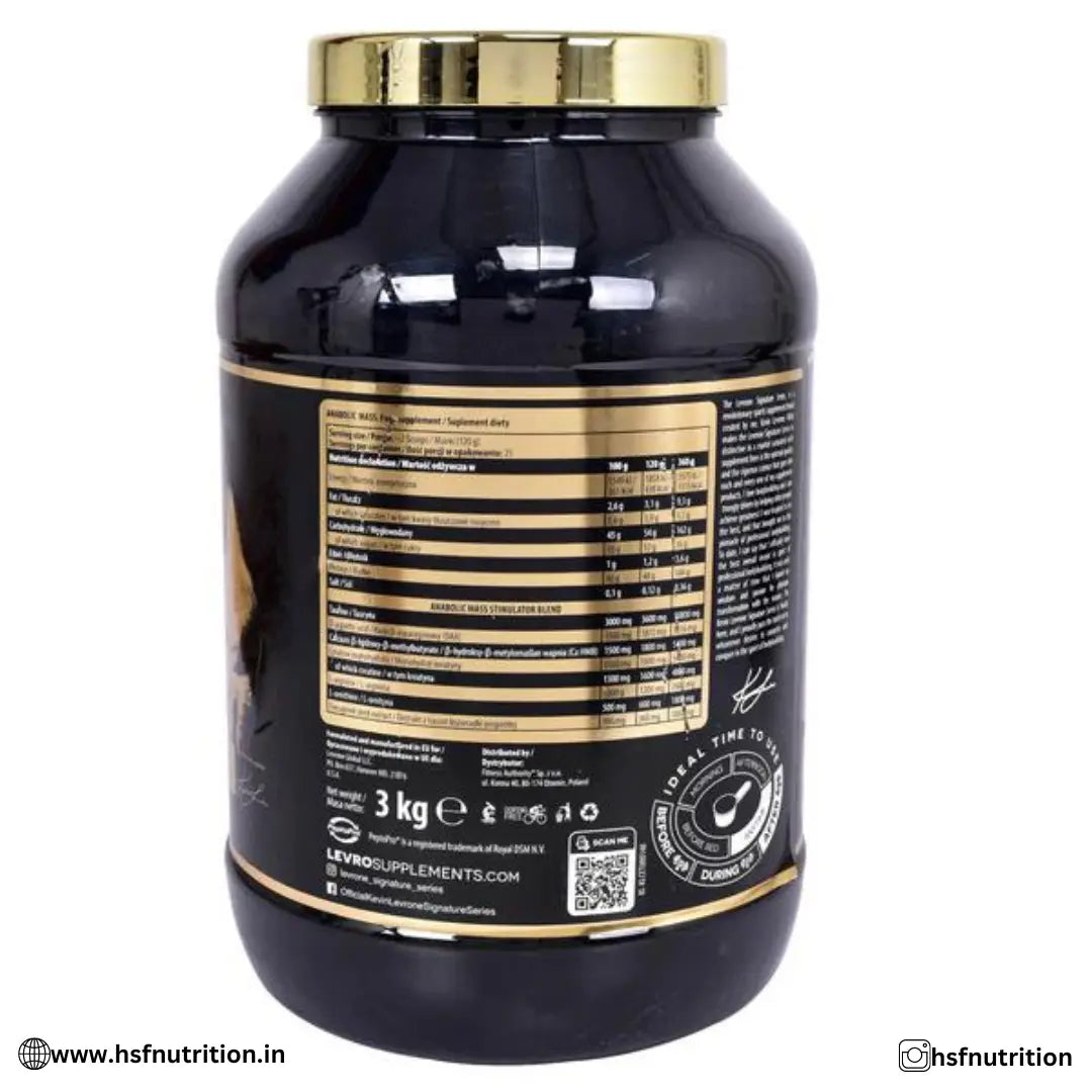 Kevin Levrone Anabolic Mass Gainer - 3 kg, Chocolate - Hold Strong Fitness & Nutrition