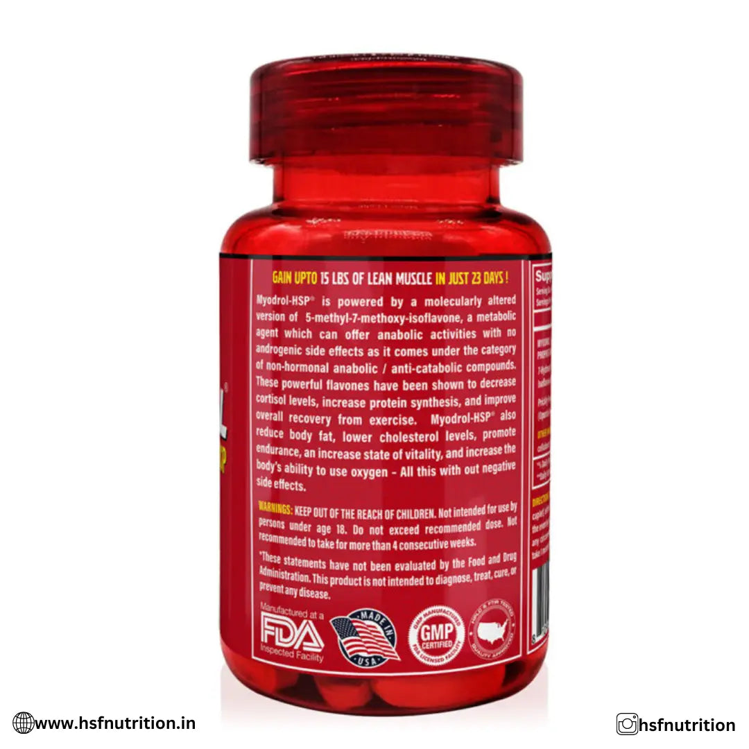 MYOGENETIX Myodrol HSP RED - 30 Caplets - Hold Strong Fitness & Nutrition