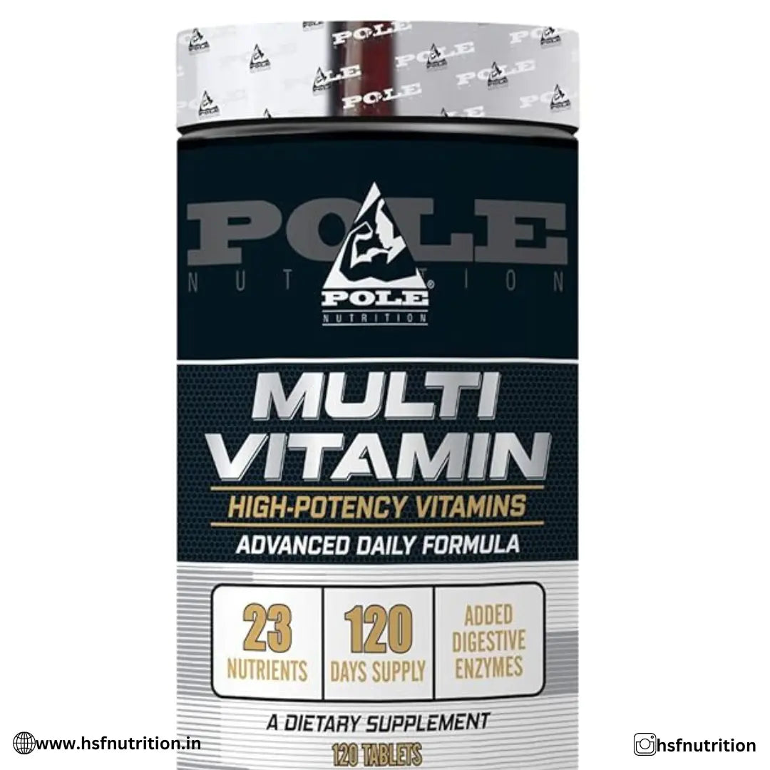 Pole Nutrition MultiVitamin - 120 Tablets | High Potency Vitamins with Added Digestive Enzyme - Hold Strong Fitness & Nutrition