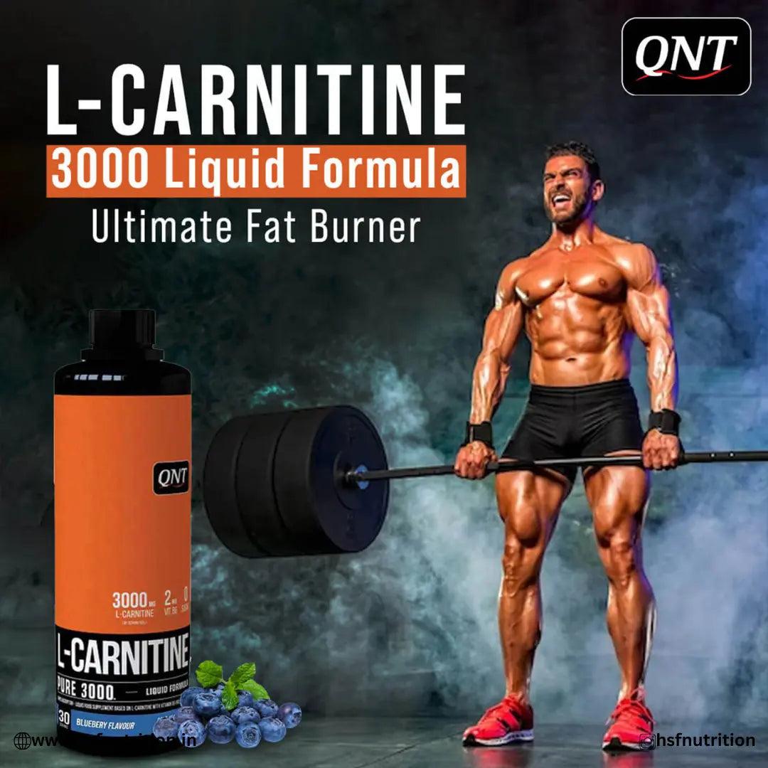 QNT L Carnitine 3000 Liquid - 30 Servings | Rapid Absorption | Helps to boost strength and power | Zero Sugar | Fat Burner | Weight Loss QNT