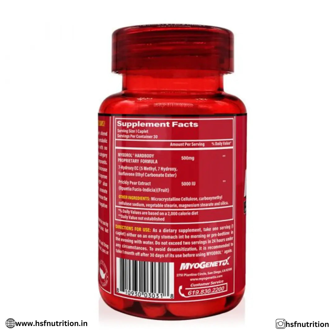 MYOGENETIX Myodrol HSP RED - 30 Caplets - Hold Strong Fitness & Nutrition