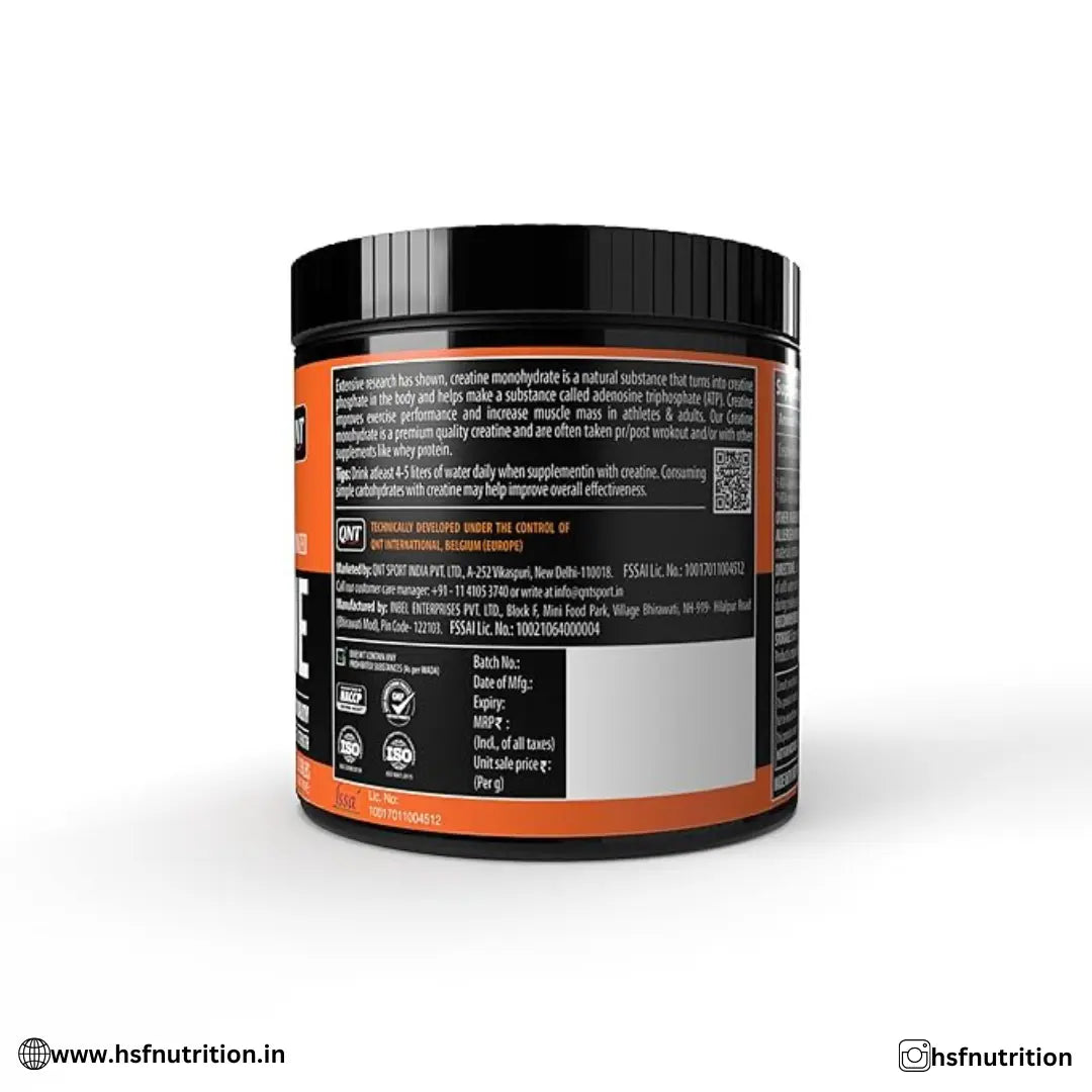 QNT Creatine Monohydrate - 90g, 30 Servings, Unflavored - Hold Strong Fitness & Nutrition