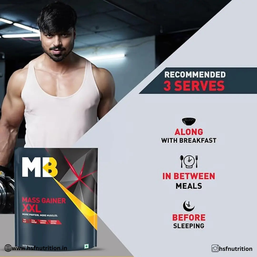 MuscleBlaze MB Super Gainer Xxl  - 1kg, Chocolate - Hold Strong Fitness & Nutrition