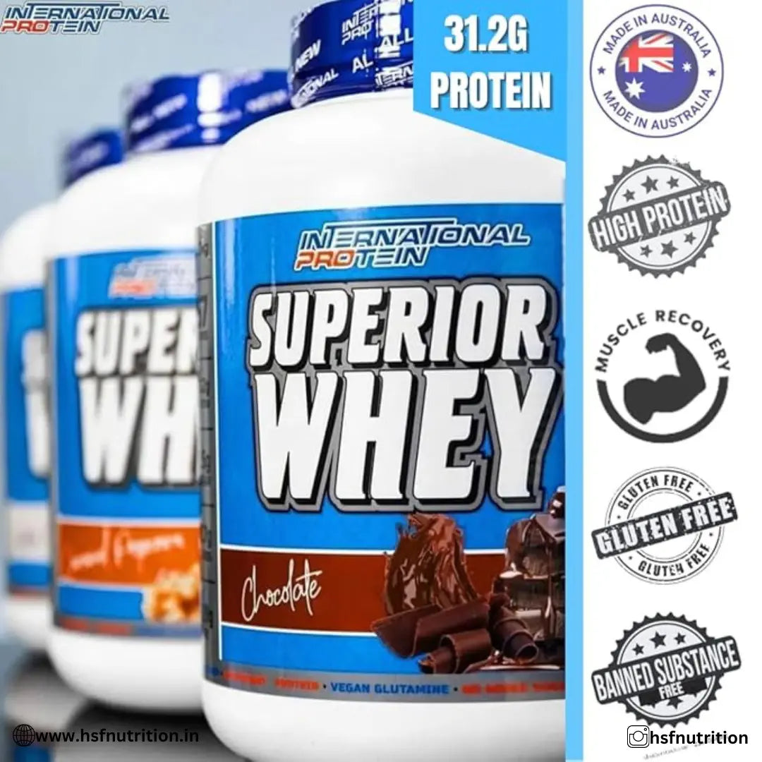 International Protein Superior Whey - 2.27kg, Chocolate, 31.2G protein | Manufactured in Australia - Hold Strong Fitness & Nutrition
