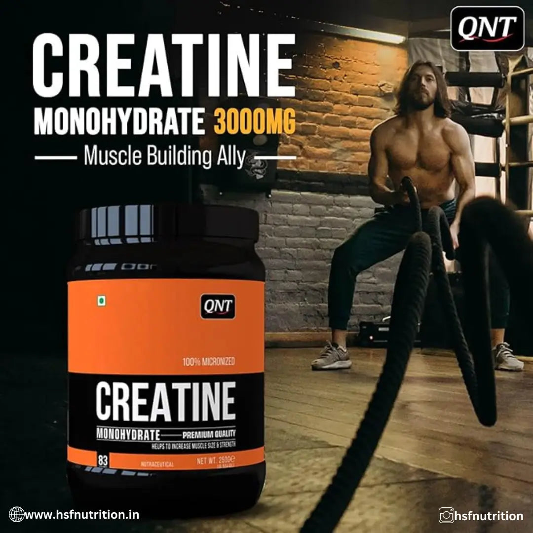 QNT Creatine Monohydrate - 250g, 83 Servings - Hold Strong Fitness & Nutrition